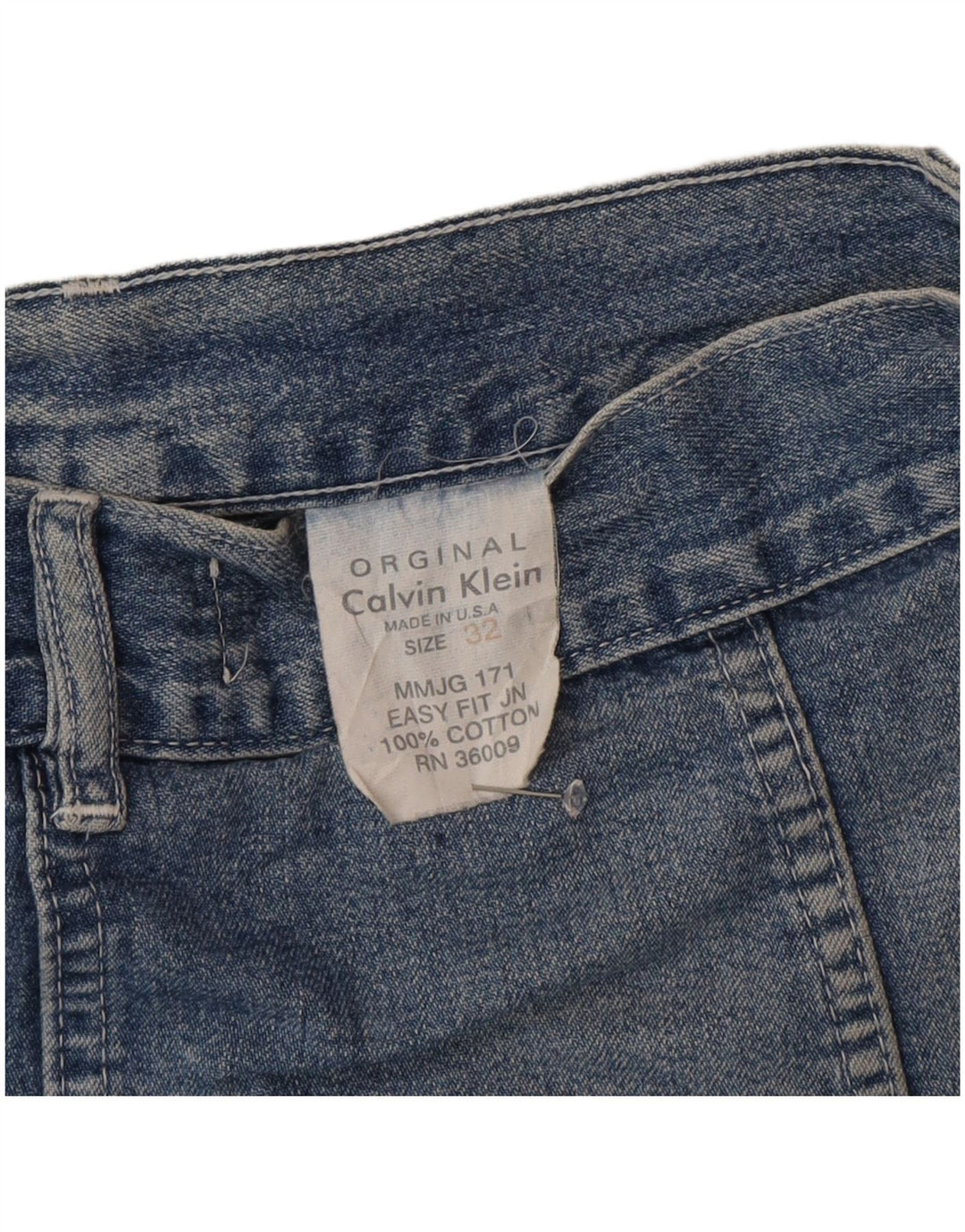Calvin Klein Womens Denim Skirt W32 Large  Blue Cotton