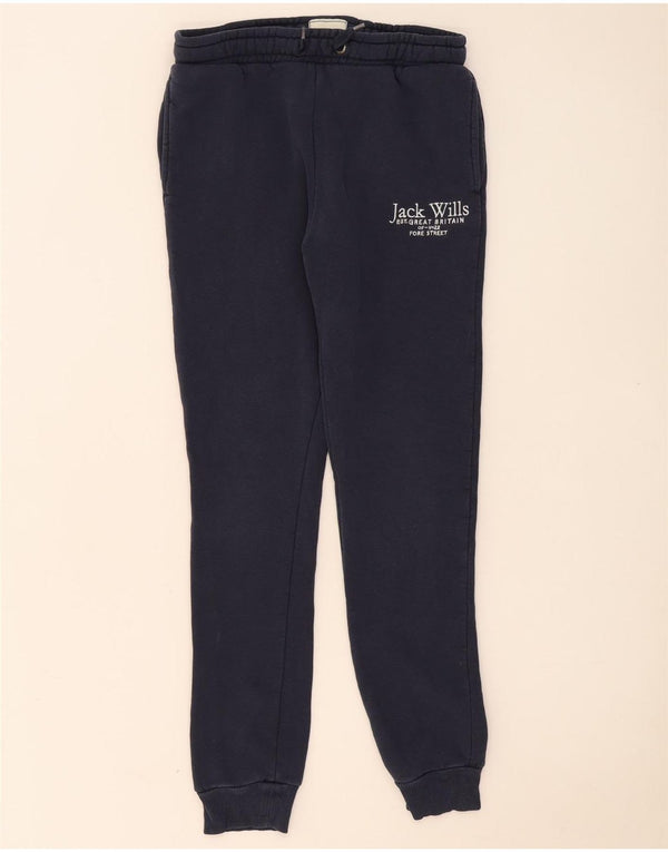 Jack Wills Girls Graphic Tracksuit Trousers Joggers 12-13 Years Navy Blue