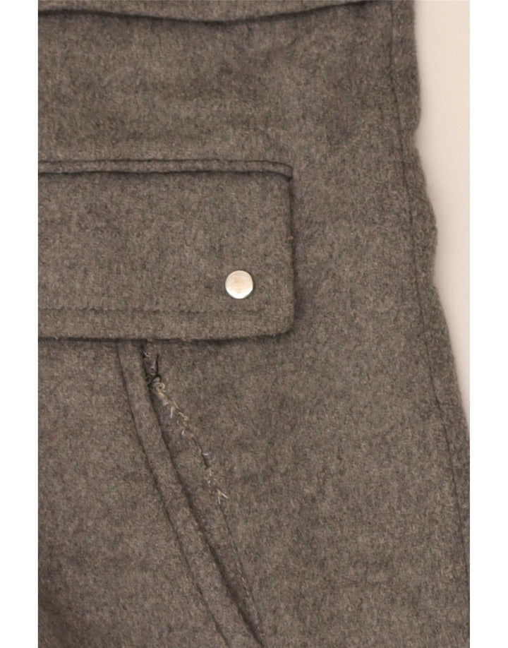 Zara Womens Hooded Duffle Jacket UK 18 XL Grey Polyester