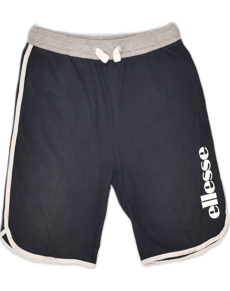 ELLESSE Boys Graphic Sport Shorts 11-12 Years Black Cotton | Vintage Ellesse | Thrift | Second-Hand Ellesse | Used Clothing | Messina Hembry 