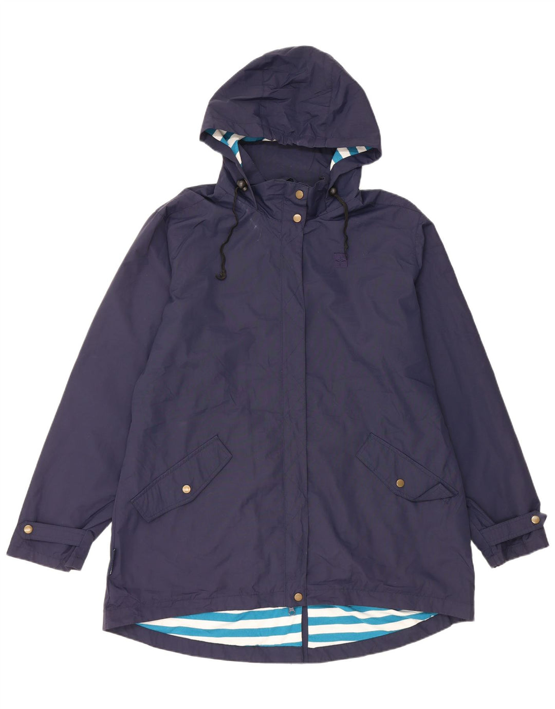 Mountain Warehouse Womens Hooded Oversized Raincoat UK 18 XL Navy Blue
