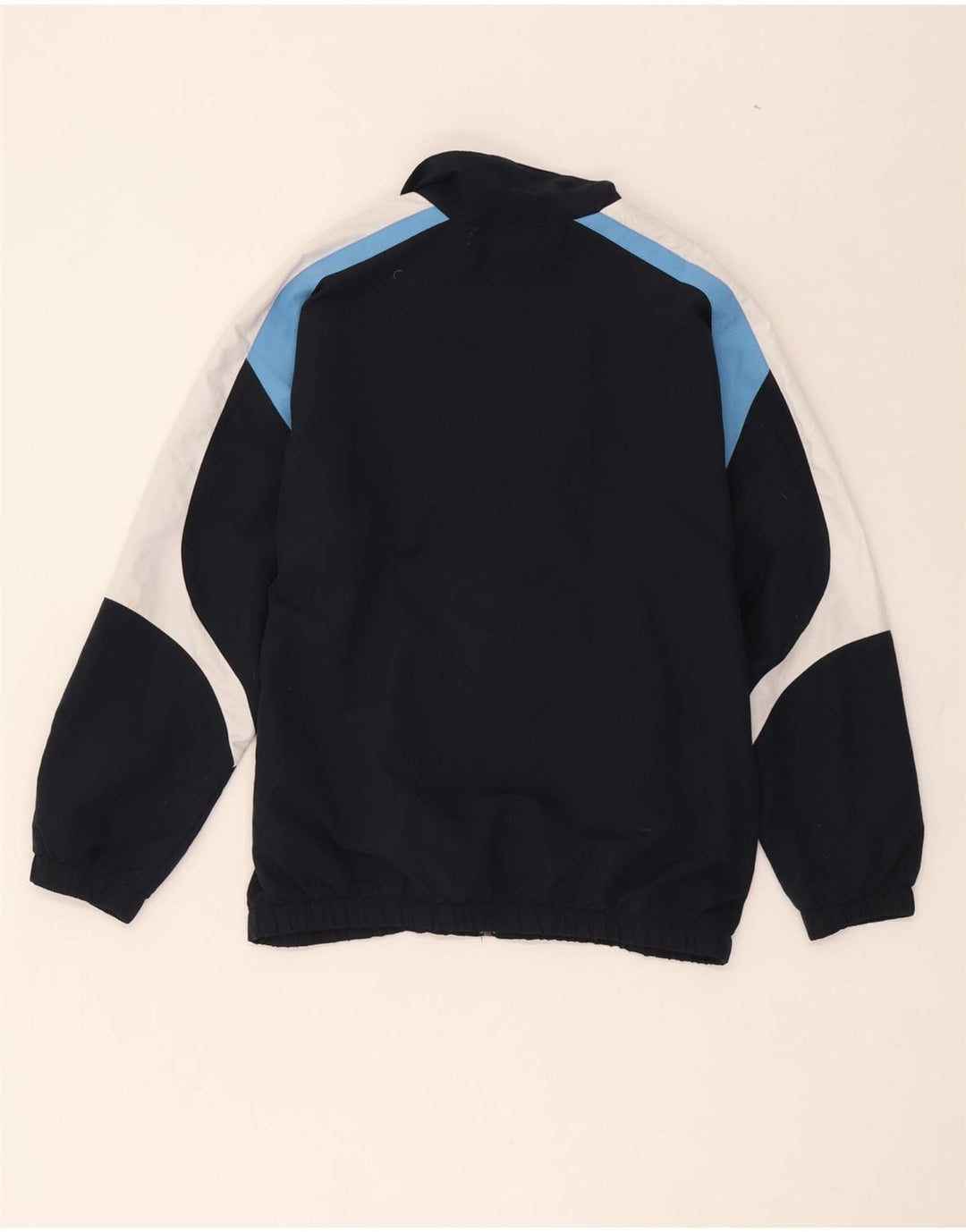Reebok Boys Tracksuit Top Jacket 13-14 Years Navy Blue Colourblock