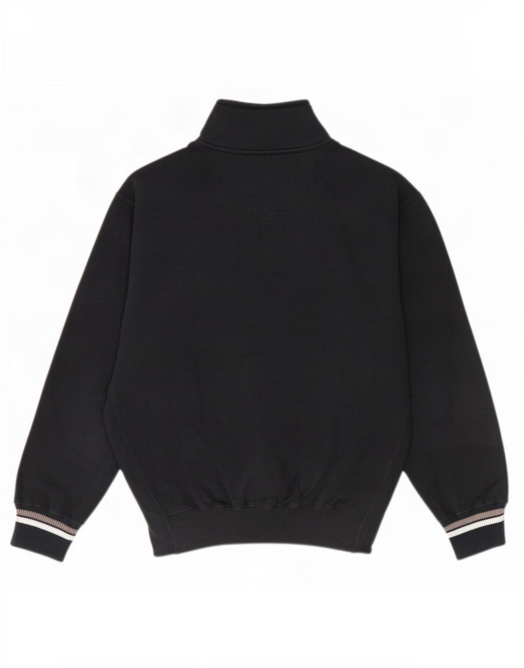 Champion Mens Graphic Zip Neck Sweatshirt Jumper Medium Black Striped