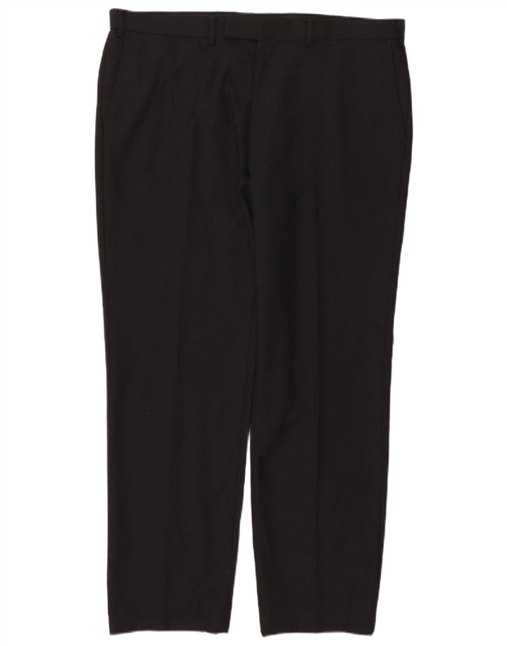Marks & Spencer Mens Autograph Straight Suit Trousers W40 L31 Black