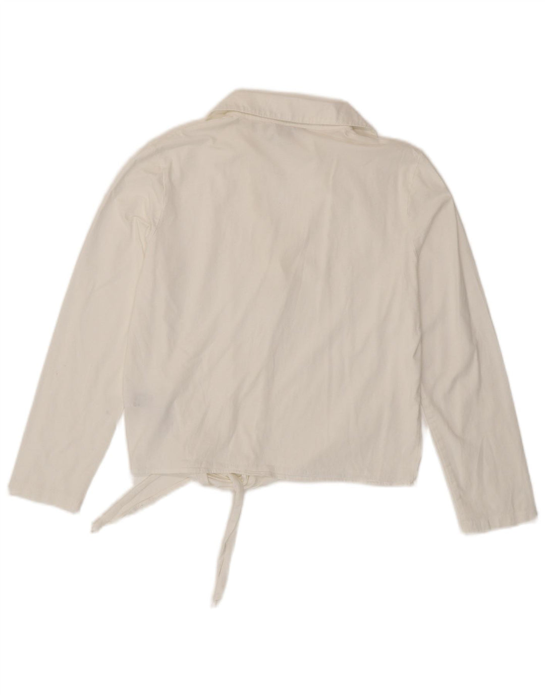 MASSIMO DUTTI Womens Pullover Shirt Blouse UK 6 XS White Cotton