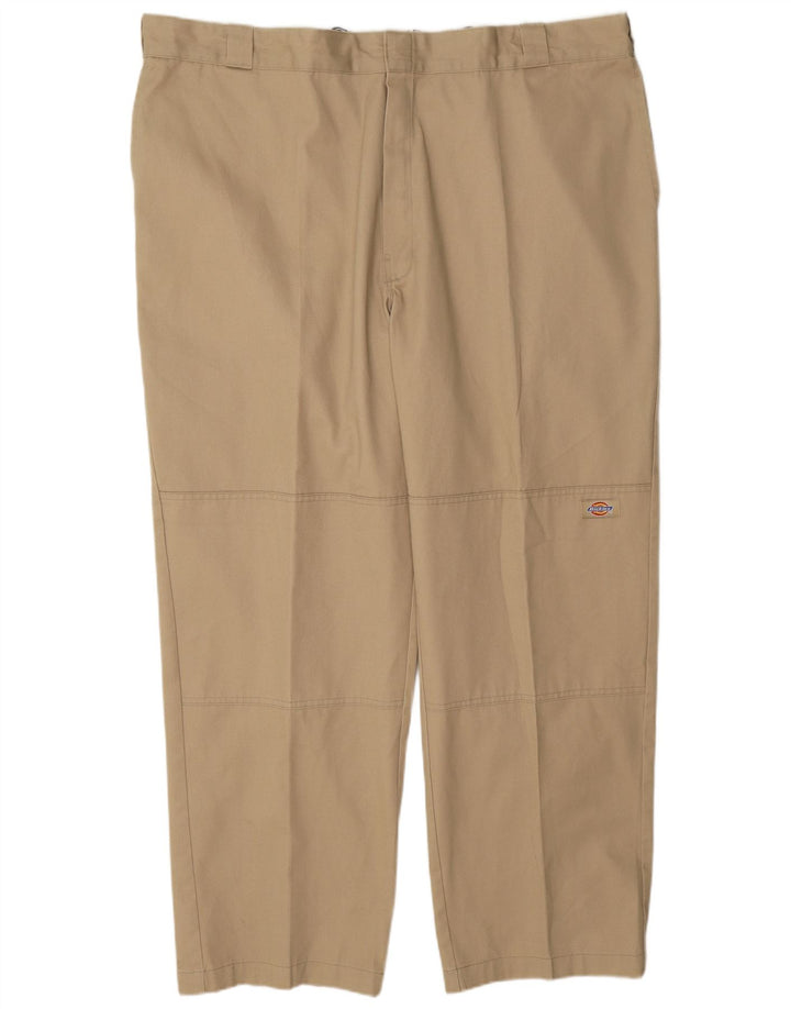 Dickies Mens Straight Cargo Trousers W44 L32 Beige Polyester