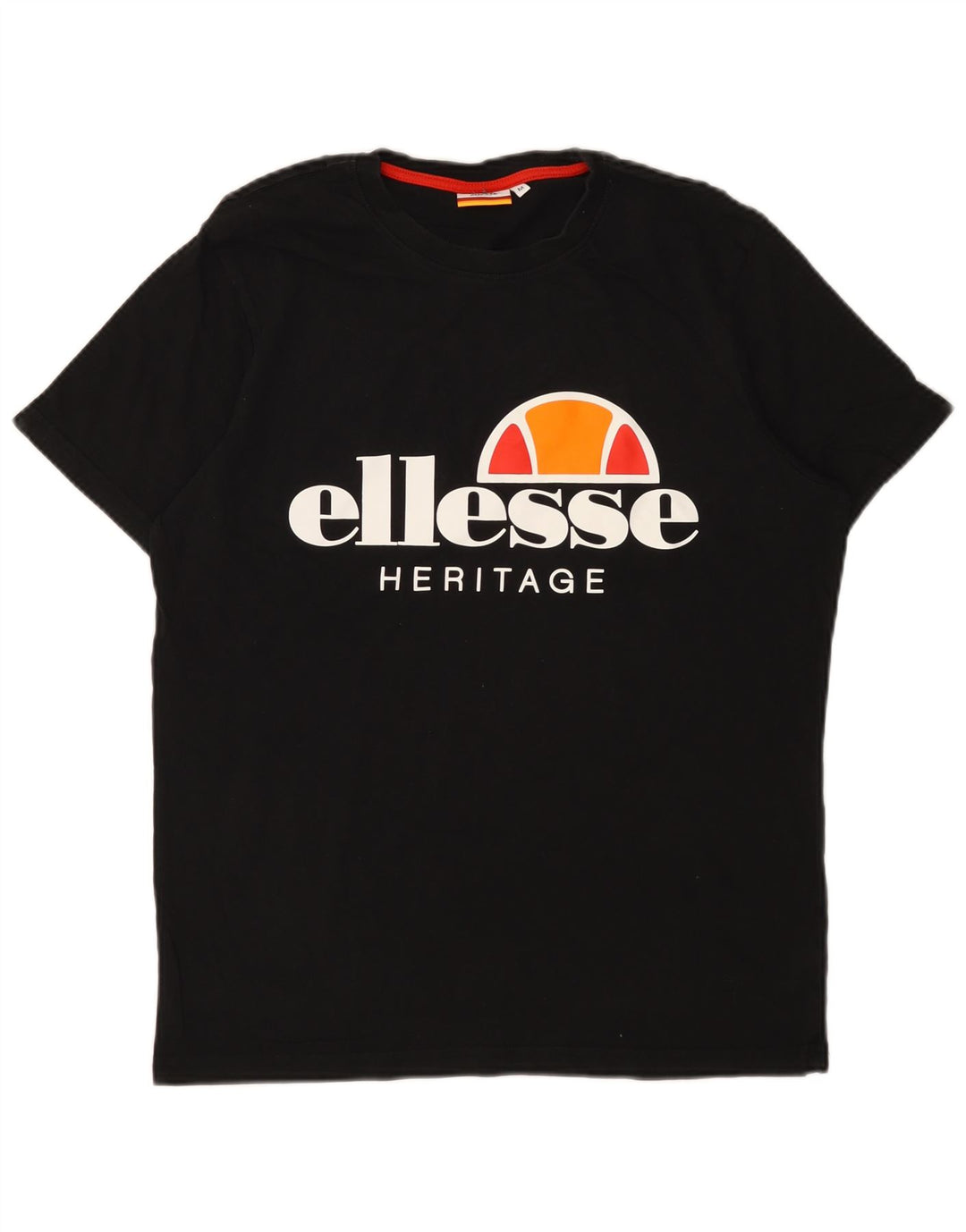 Ellesse Mens Graphic T-Shirt Top Medium Black Cotton