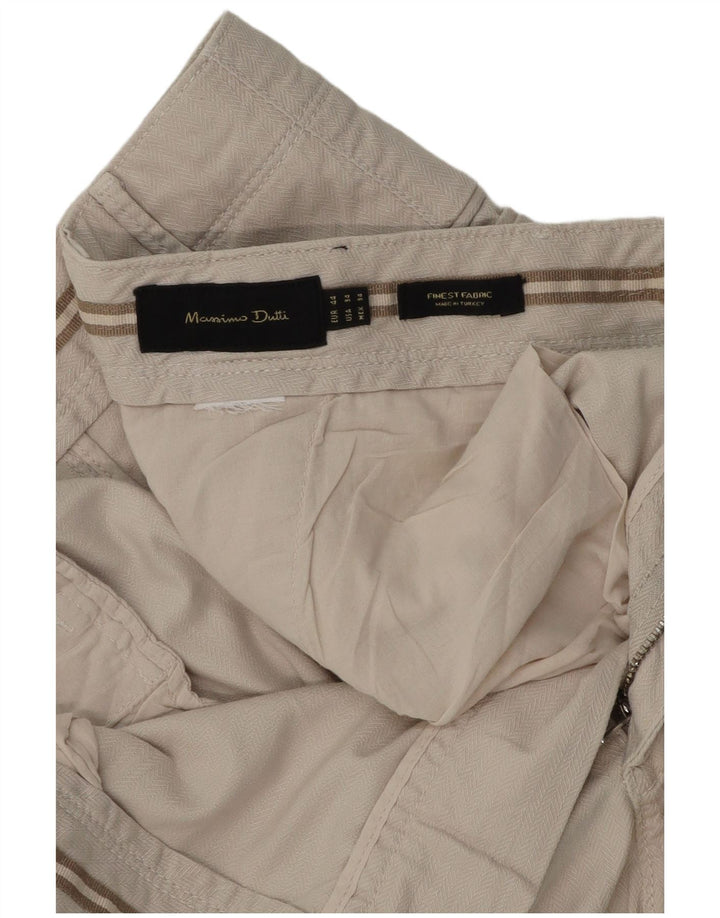 Massimo Dutti Mens Chino Shorts EU 44 Large W34  Grey