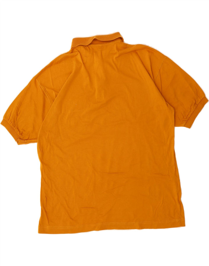 VINTAGE Mens Polo Shirt Medium Orange Cotton Vintage Vintage and Second-Hand Vintage from Messina Hembry 
