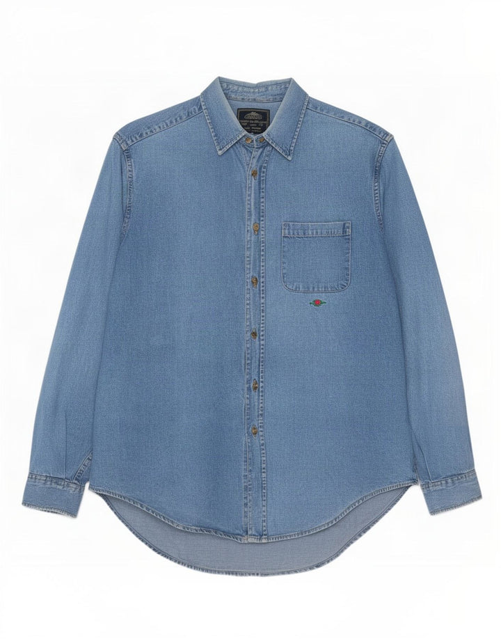 Charro Mens Denim Shirt Large Blue