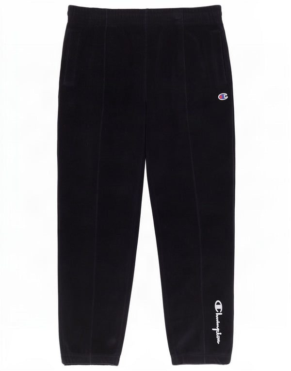 Champion Mens Graphic Velvet Tracksuit Trousers Joggers Large Navy Blue