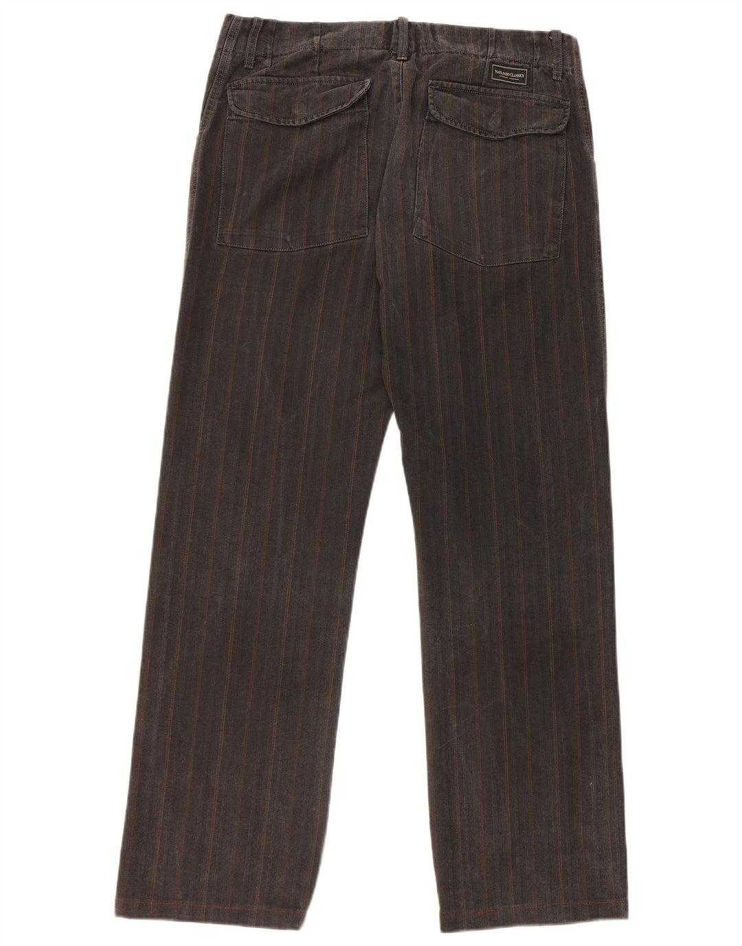Marlboro Classics Mens Straight Casual Trousers W32 L30 Grey Herringbone