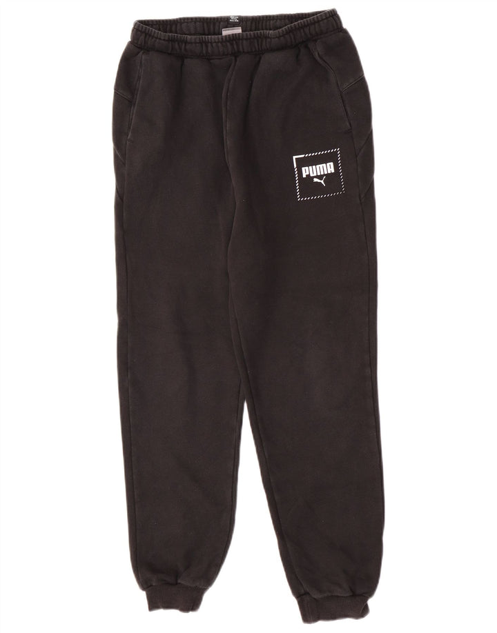 Puma Boys Graphic Tracksuit Trousers Joggers 13-14 Years  Black