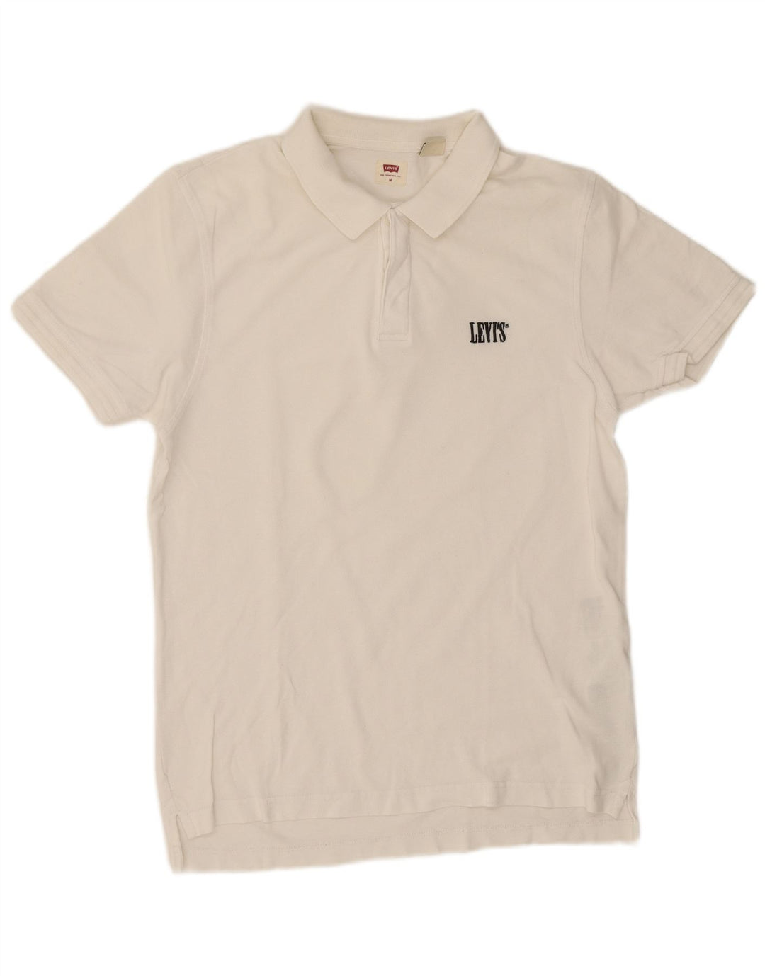Levi's Mens Polo Shirt Medium White Cotton