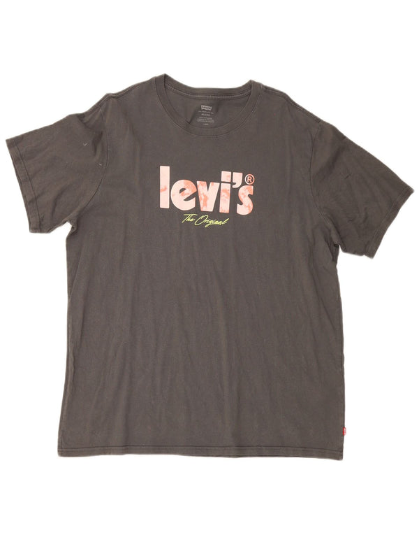 Levi's Mens Relaxed Graphic T-Shirt Top Large Grey Cotton