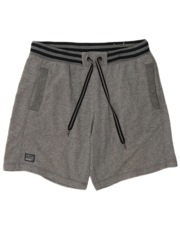 Puma Mens Graphic Sport Shorts Large Grey Cotton
