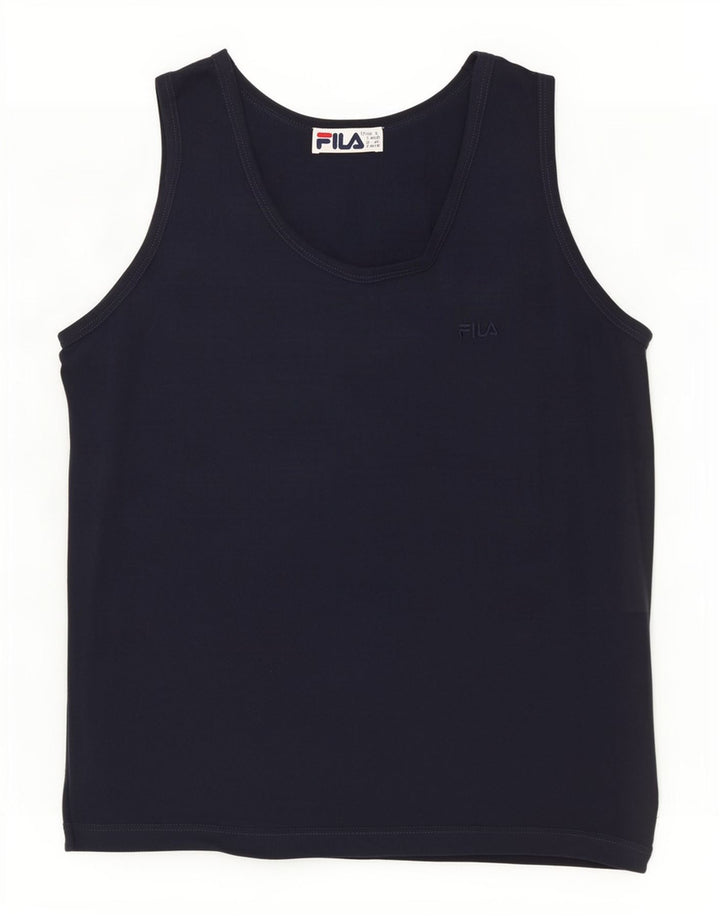 Fila Mens Vest Top Small Navy Blue Cotton