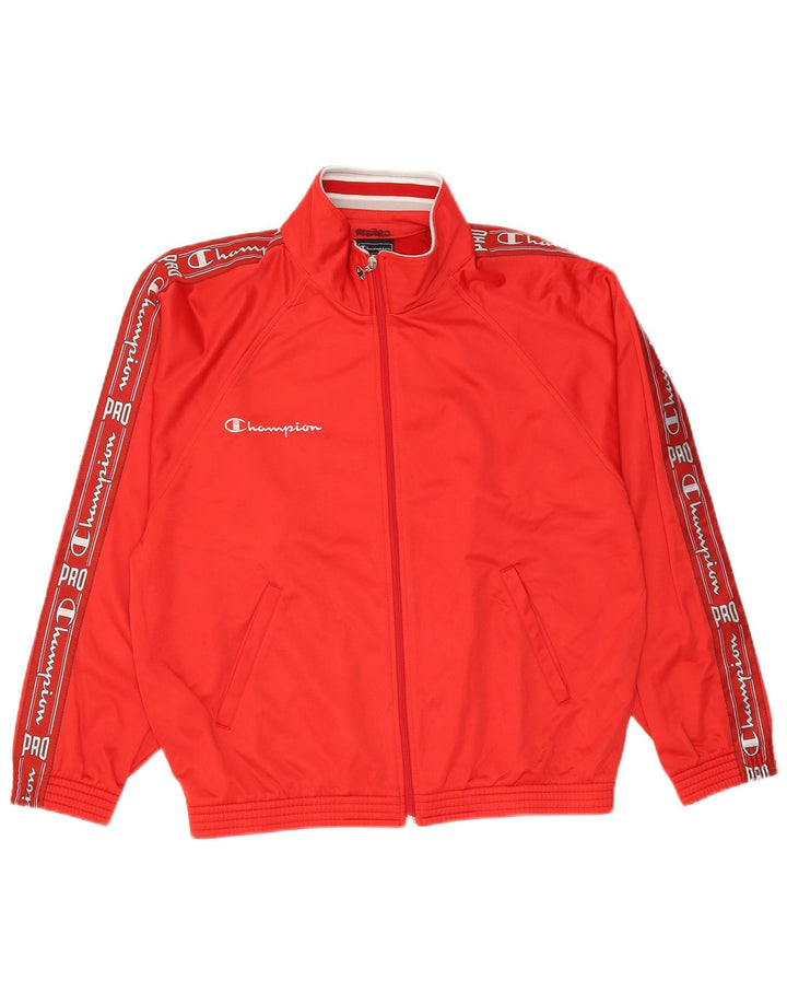 Champion Mens Graphic Full Tracksuit Small  Red Colourblock Polyester