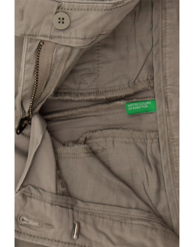 BENETTON Womens Slim Cropped Trousers W30 L26 Grey Vintage Benetton and Second-Hand Benetton from Messina Hembry 
