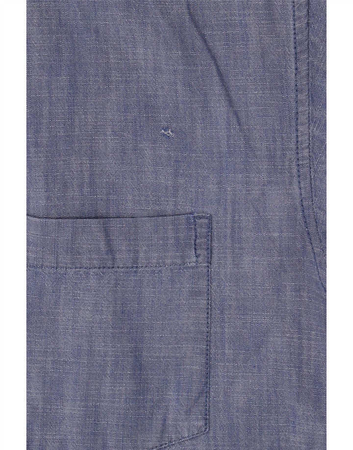 Vintage Mens Shirt Medium Blue Cotton