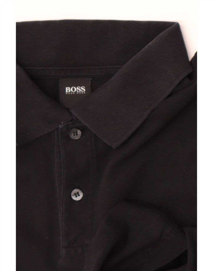Hugo Boss Mens Polo Shirt 2XL Black Cotton