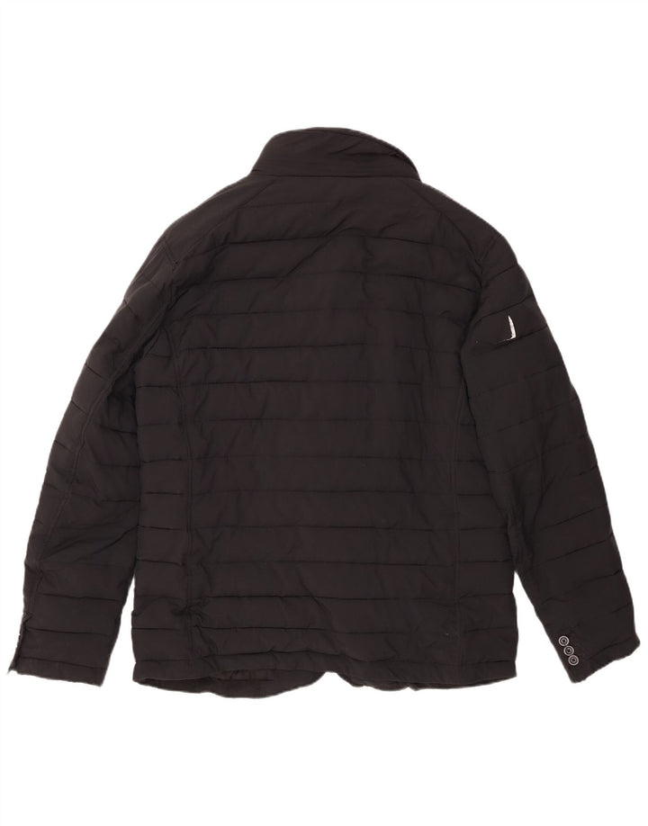 Zara Mens Padded Jacket UK 40 Large Black Polyester