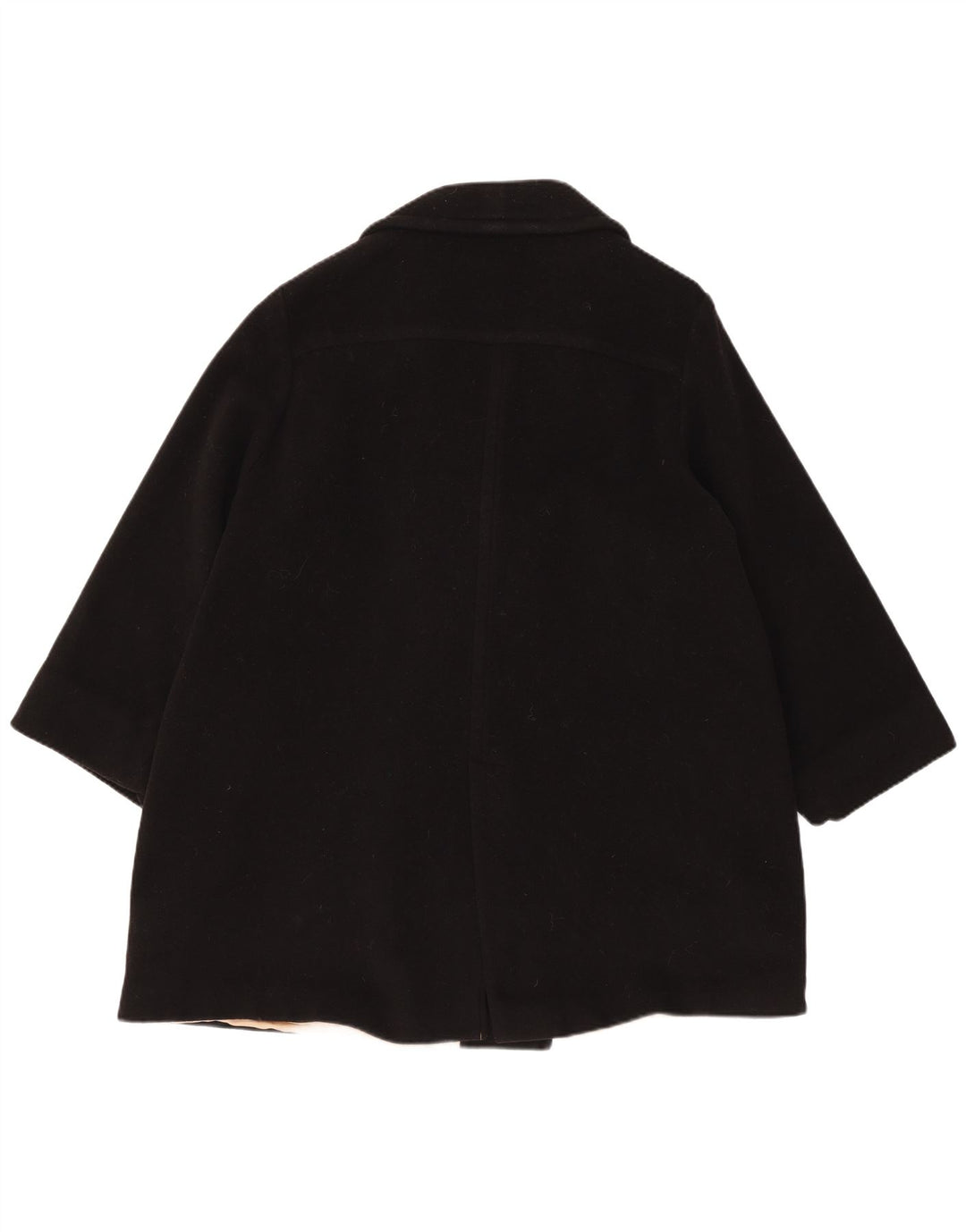 Luisa Spagnoli Womens 3/4 Sleeve Double Breasted Coat UK 10 Small Black