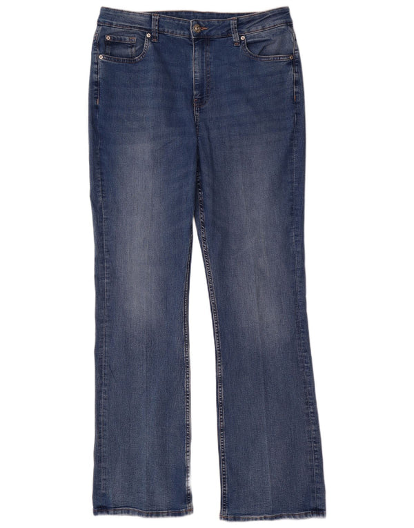 Marks & Spencer Womens Bootcut Jeans UK 16 Large W34 L33 Blue Cotton