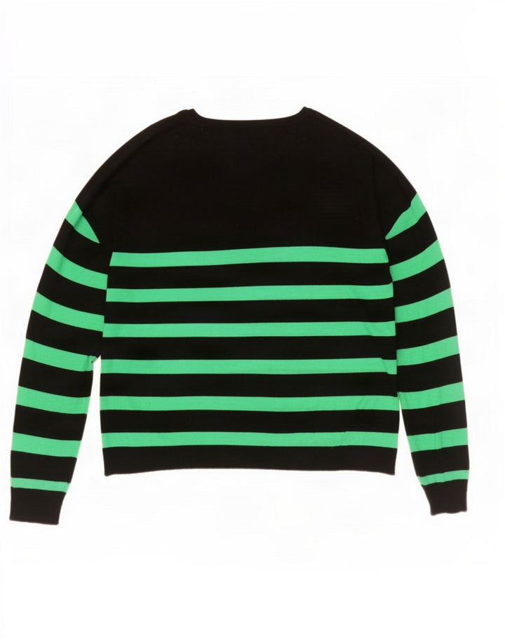 Zara Womens Oversized Blouse Top UK 10 Small Black Striped