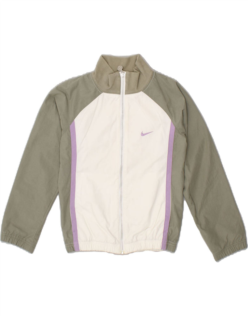 NIKE Boys Tracksuit Top Jacket 8-9 Years Small White Colourblock Cotton | Vintage Nike | Thrift | Second-Hand Nike | Used Clothing | Messina Hembry 