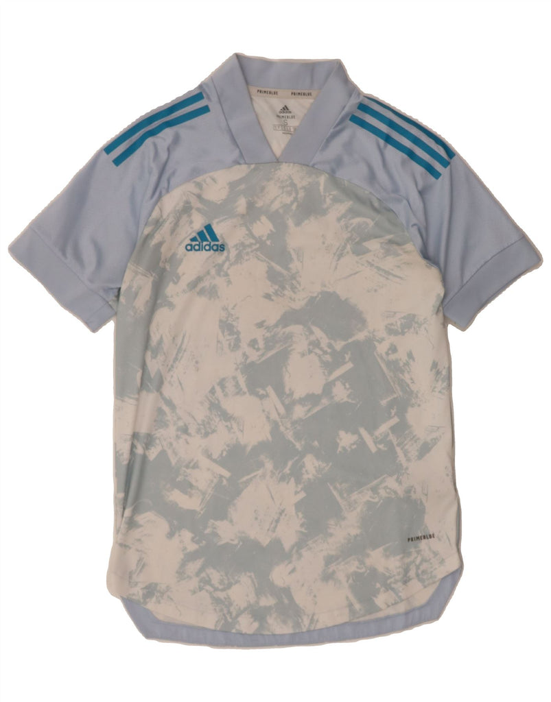 ADIDAS Mens T-Shirt Top Small Blue Tie Dye Polyester Vintage Adidas and Second-Hand Adidas from Messina Hembry 