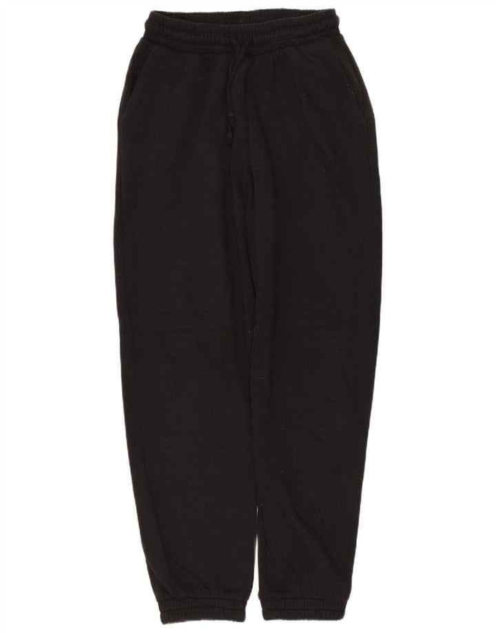 Zara Womens Tracksuit Trousers Joggers UK 10 Small Black Cotton
