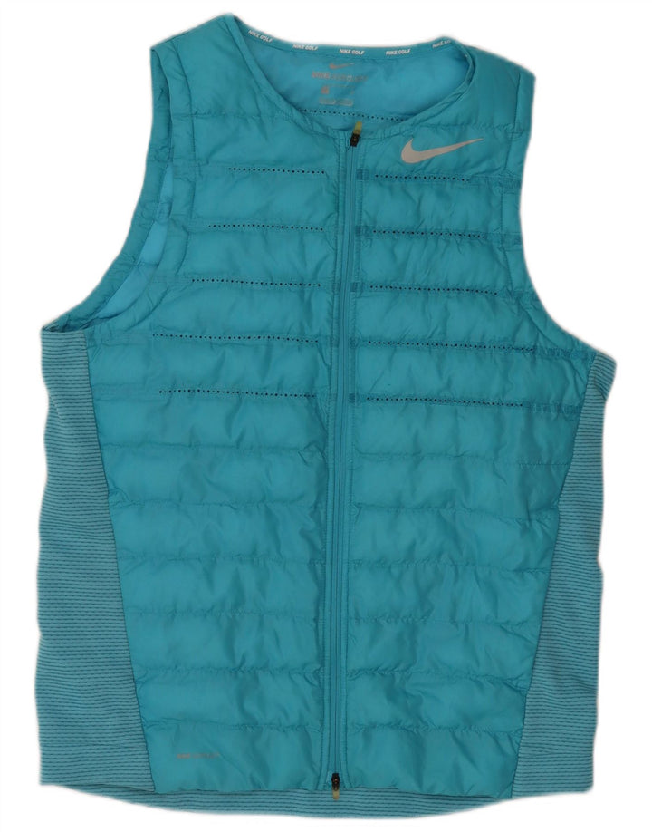 Nike Mens Golf Padded Gilet UK 38 Medium Blue Polyester