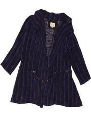 MASAI Womens Longline Open Cardigan Sweater UK 10 Small Navy Blue Striped