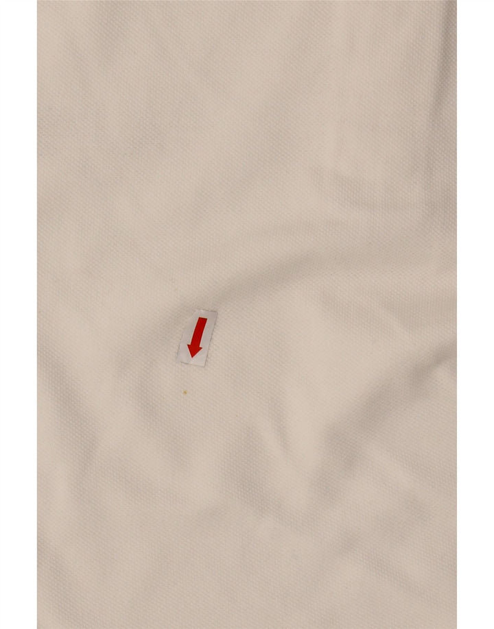 ARMANI JEANS Mens Polo Shirt Medium White Cotton