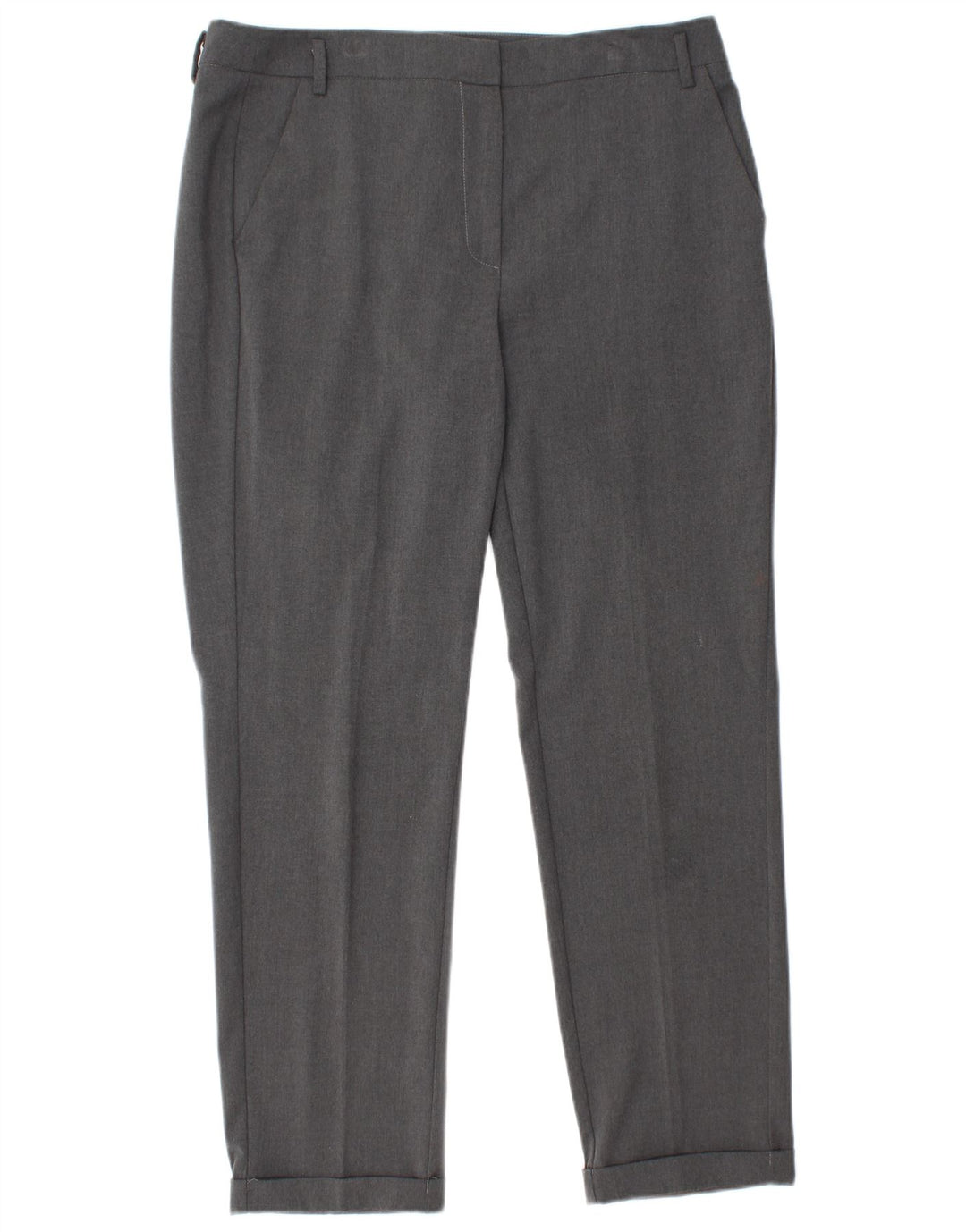 MARELLA Womens Straight Suit Trousers UK 14 Large W32 L28 Grey Polyester