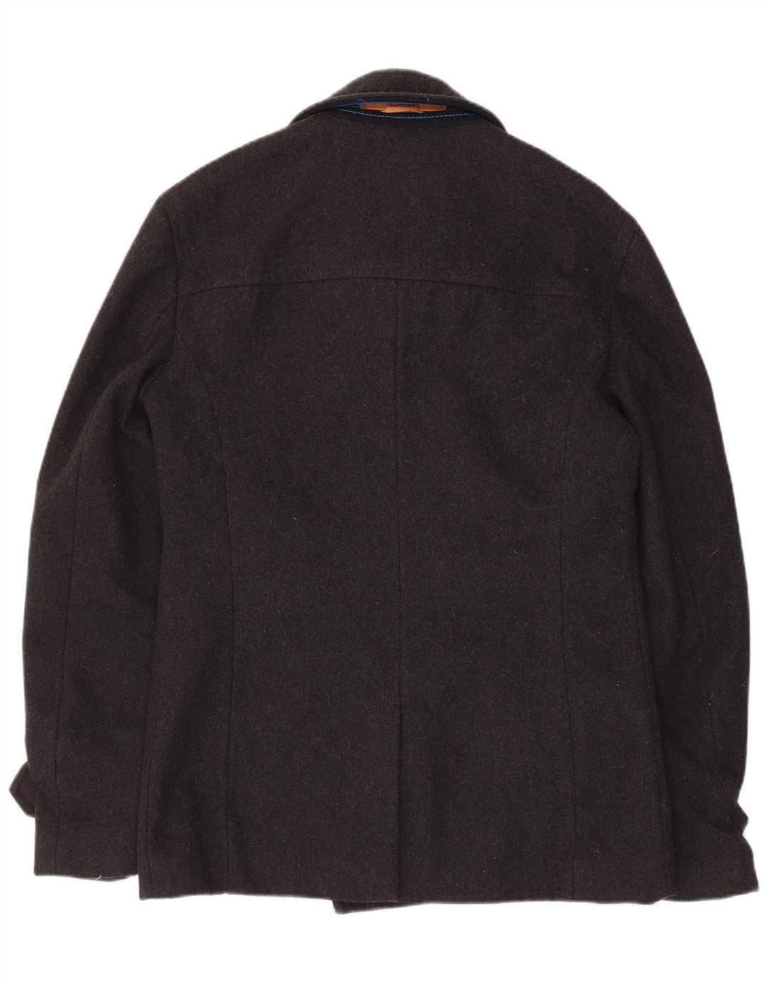Superdry Mens Pea Coat UK 38 Medium Black Wool