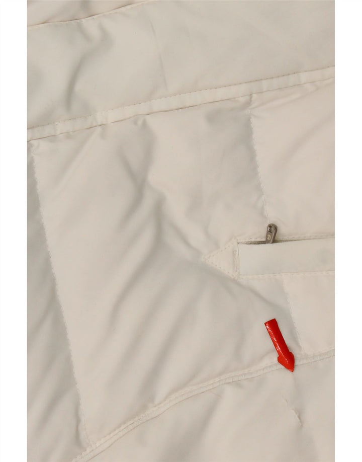Champion Womens Hooded Padded Jacket UK 14 Medium White Polyester