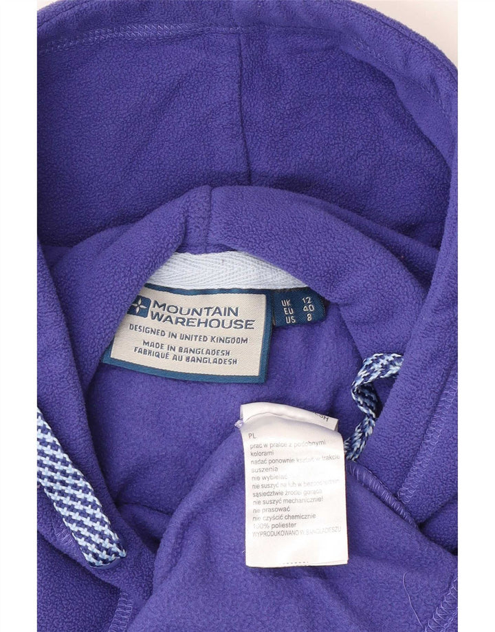 Mountain Warehouse Womens Hoodie Jumper UK 12 Medium Purple Polyester