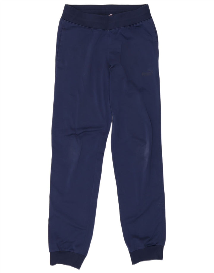 PUMA Womens Tracksuit Trousers Joggers UK 10 Small  Navy Blue Polyester