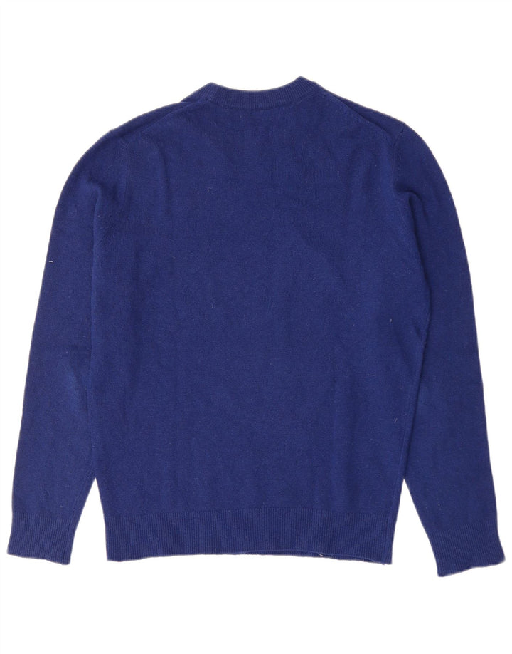 ZARA Womens Oversized Crew Neck Jumper Sweater UK 10 Small Navy Blue