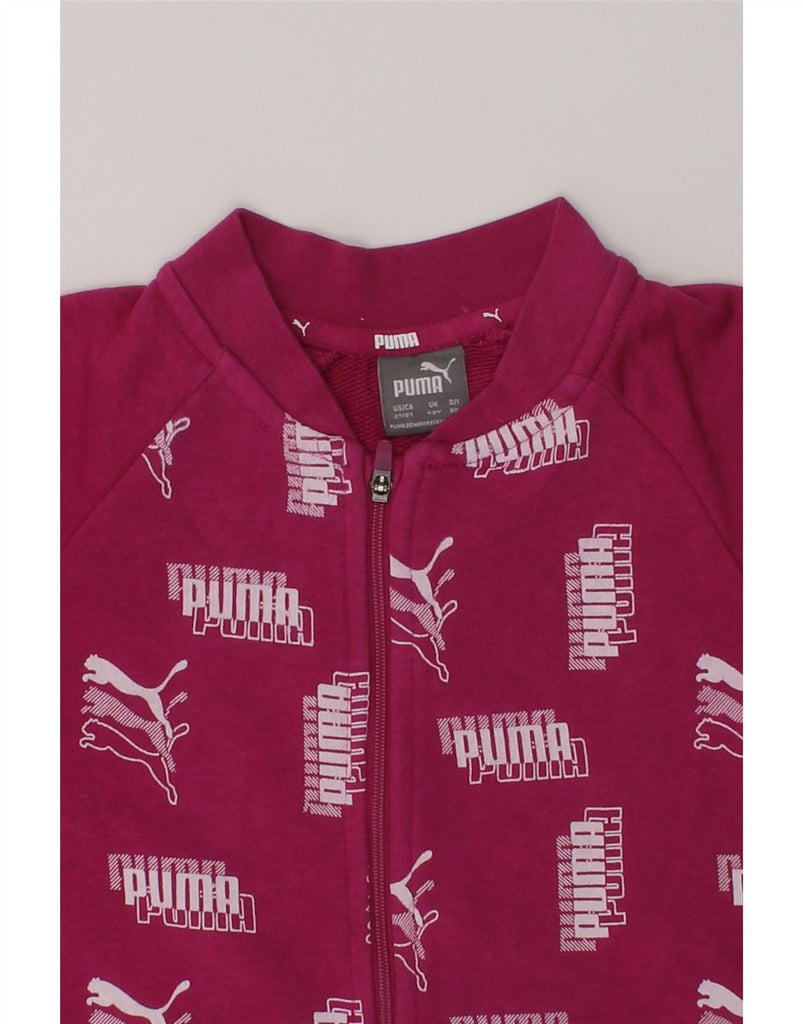 PUMA Baby Boys Graphic Tracksuit Top Jacket 18-24 Months Pink Cotton | Vintage Puma | Thrift | Second-Hand Puma | Used Clothing | Messina Hembry 