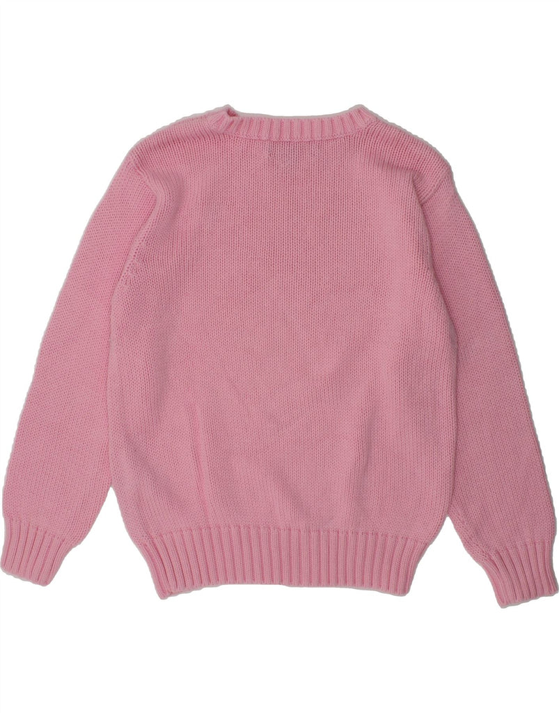 POLO RALPH LAUREN Girls Boat Neck Jumper Sweater 5-6 Years Pink Cotton | Vintage Polo Ralph Lauren | Thrift | Second-Hand Polo Ralph Lauren | Used Clothing | Messina Hembry 