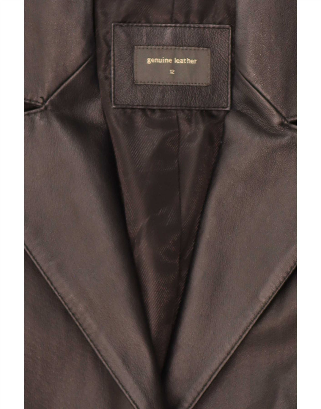 Vintage Womens 3 Button Leather Blazer Jacket UK 12 Medium Black