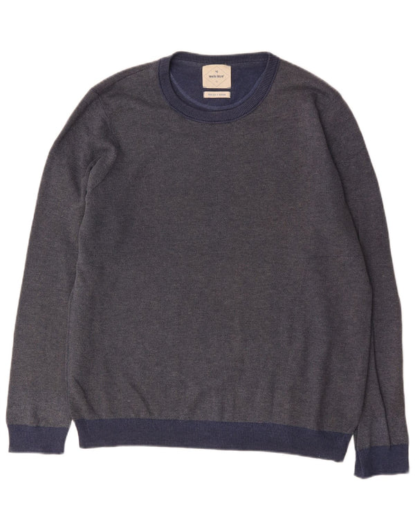 White Stuff Mens Sweatshirt Jumper Medium Navy Blue Cotton