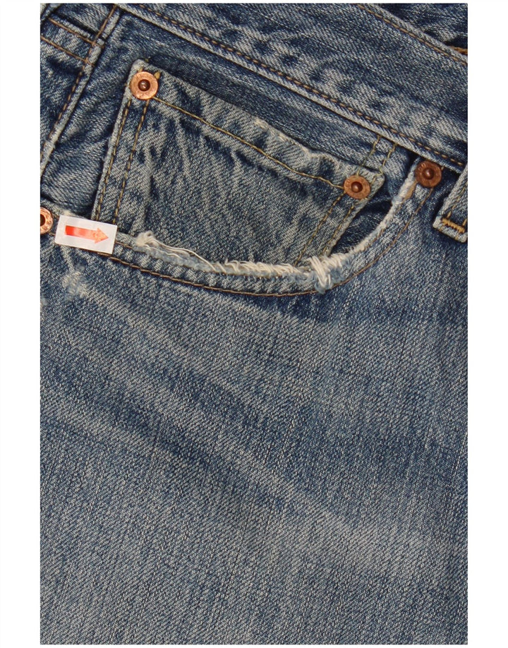 Levi's Mens 501 Distressed Straight Jeans W34 L27 Blue Cotton
