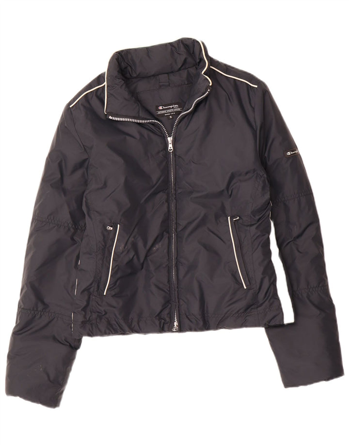 Champion Womens Hooded Padded Jacket UK 10 Small Black Polyamide