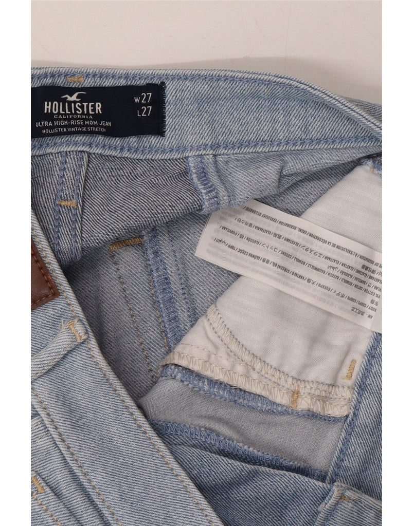 HOLLISTER Womens Mom High Rise Tapered Jeans W27 L27 Blue Patchwork Cotton Vintage Hollister and Second-Hand Hollister from Messina Hembry 
