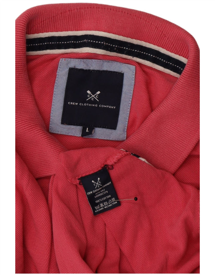 Crew Clothing Mens Polo Shirt Large Pink Cotton