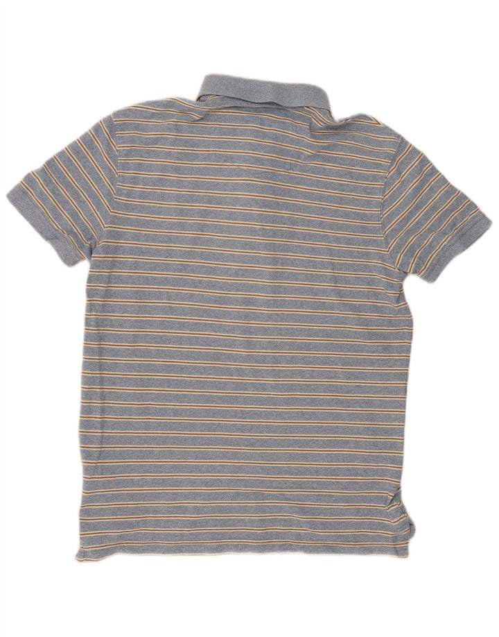 Fat Face Mens Polo Shirt Medium Blue Striped Cotton